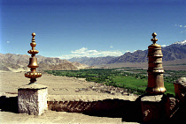 View over the valley from the Tikse Gompa rooftop