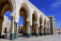 Hassan II Mosque detail of archways