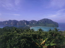 View over Ton Sai and Lodalum Bays   Left to Right