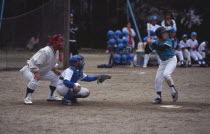Young boys playing baseball