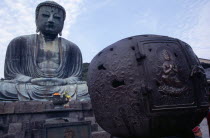 Angled view of the Daibutsu aka Great Buddha statue dating from 1252