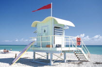 Art Deco style Lifeguard station on Miami Beach
