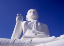 Large white seated Buddha