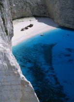 View down onto Ship Wreck beach from clifftop