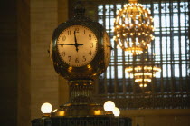 Grand Central Station. Close up of the clock illuminated from behind