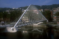 Bilbao.  The Zubuzuri footbridge.