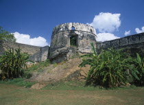 Stone Town.  The Arab Fort also known as the Old Fort or Ngome Kongwe  built in the 17th Century by the Busaidi Omani Arabs.  Now a cultural centre.