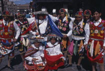 Group in traditional costume at Inti Raymi. Cuzco