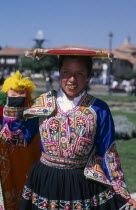 Young woman in traditional costume.