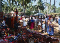 Flea market  stalls selling tourist souvenirs