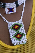 Detail of colourful Zulu bead necklace