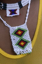 Detail of colourful Zulu bead necklace