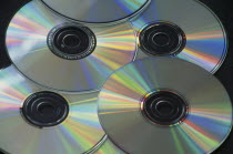 Studio pack shot of various Audio Compact Disc