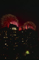 4th July Fireworks Over tudor City Hall