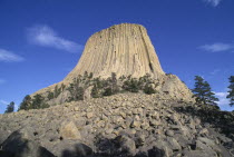 867ft high National Monument of volcanic outcrop with bolders leading down to the foreground