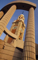 Kowloon.  Former KCR Clock Tower built in 1921 as part of the original Kowloon-Canton Railway terminus at Tsim Sha Tsui which moved to Hung Horn in 1975.former crown colony reverted to Chinese rule i...