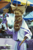 Phi Ta Khon or Spirit Festival. Person wearing spirit costume