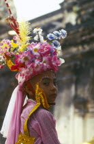 Shan Poi San Long. Crystal Children ceremony with portrait of Luk Kaeo in costume at Wat Pa Pao