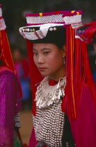Portrait of a Lisu woman wearing her New Year finery