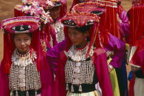 Young Lisu women dressed in their New Year finery