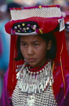 Portrait of a Lisu woman in her New Year finery