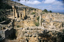 Ruins of ancient city founded by colony of Greeks of Thera c. 630 BC before becoming a seat of Roman government.