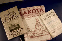 Dakota-English Dictionary  Lakota language course for beginners and Summer in the Spring by Gerald Vizenor found in the Central Library Marquette