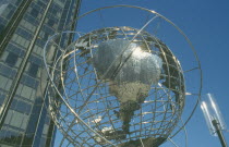 Globe sculpture outside Trump tower in Columbus Circle