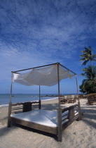 Relax Bay four poster bed on the beachAsian Beaches Prathet Thai Raja Anachakra Thai Resort Sand Sandy Seaside Shore Siam Southeast Asia Tourism 4 Siamese