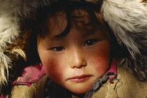 Portrait of Kazakh child.