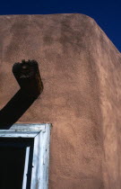 USA, New Mexico, Albuquerque Old Town, detail of Adobe building.