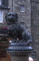 Statue of Greyfriars Bobby a Skye Terrier who guarded the grave of his master John Gray for 14 years