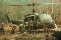 First Air Cavalry reconaissance with Huey helicopter.