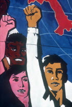 Liberation poster at the Vientiane War Museum.