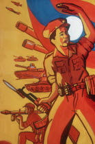 Liberation poster at the Vientiane War Museum.