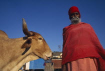 Sadhu & cow