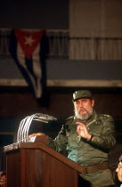 Fidel Castro giving speech