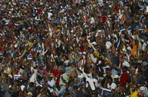 Crowd of Bafana Bafana supporters.