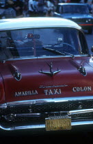 Detail of 1950 s US car used as a taxi