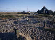 Derek Jarman s garden .European Great Britain Northern Europe UK United Kingdom Blue British Isles Gardens Plants Gray Sand Sandy Beaches Tourism Seaside Shore Tourist Tourists Vacation European Gre...