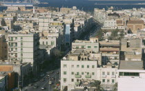 View over Omar Al Muktar Street in the city centre toward the Harbour Center