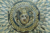 Mosaic depicting Medusa exhibited in the museumPtolemais Tolmeita