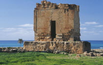 Ruined Tomb with the sea behindPtolemais African Libiya Libyan Middle East North Africa Religion Tolmeita History Religious Northern