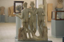 Statue of the Three Graces exhibited in the Museum.African Libiya Libyan Middle East North Africa 3 History Northern