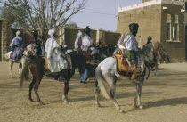 Salah Day marking the end of Ramadan.  The Emirs mounted retinue.