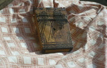 Traditional instrument the thumb piano also called a sansa.