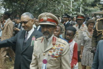 Emperor Haile Selassie at African Trade Fair in Nairobi, Keyna 1972.