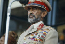 Emperor Haile Selassie at African Trade Fair in Nairobi, Keyna 1972.