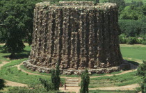 Uncompleted second tower of victory started by the Muslim ruler Ala ud din at the Qutab Minar complex.