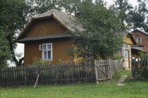 Traditional wooden farmhouse.